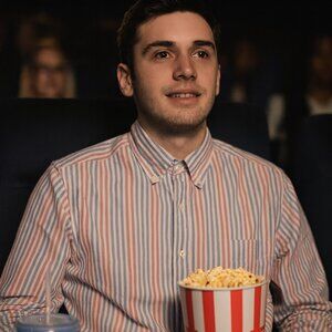 J. CREW Flex Men's Oxford Classic Fit White/Blue/Light Red Striped Shirt-Small